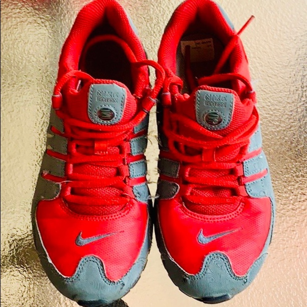 Red and gray Nike shox kids size 5 youth